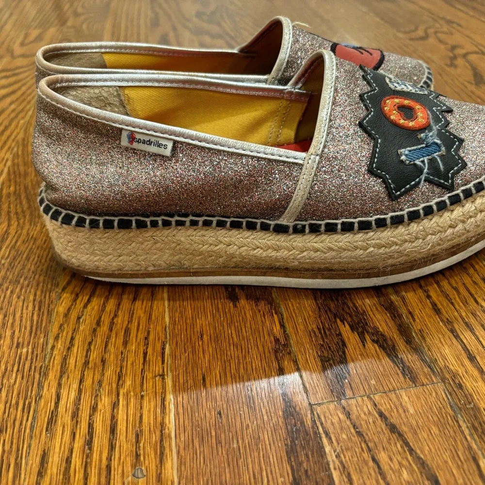 Detailed multicolor platform espadrilles - Picture 9 of 9